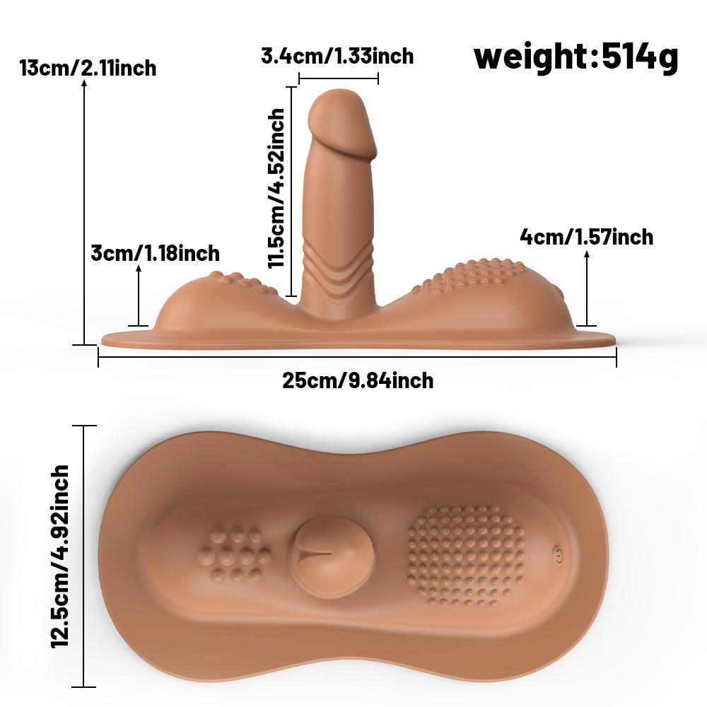 3 in 1 Thrusting & Vibrating Dildo Vibrator Grinder Sex Machine Saddle w/Remote