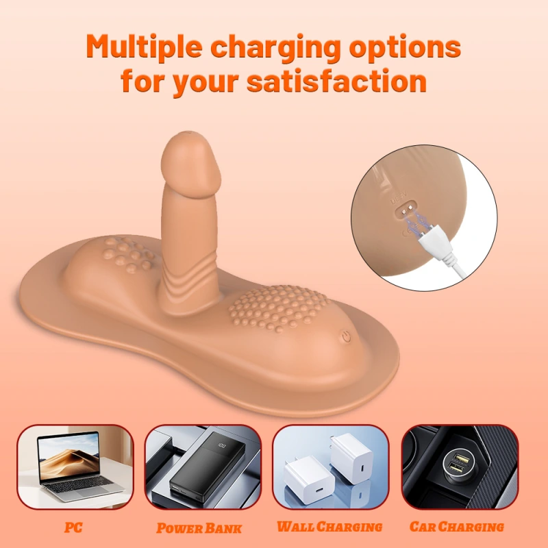 3 in 1 Thrusting & Vibrating Dildo Vibrator Grinder Sex Machine Saddle w/Remote