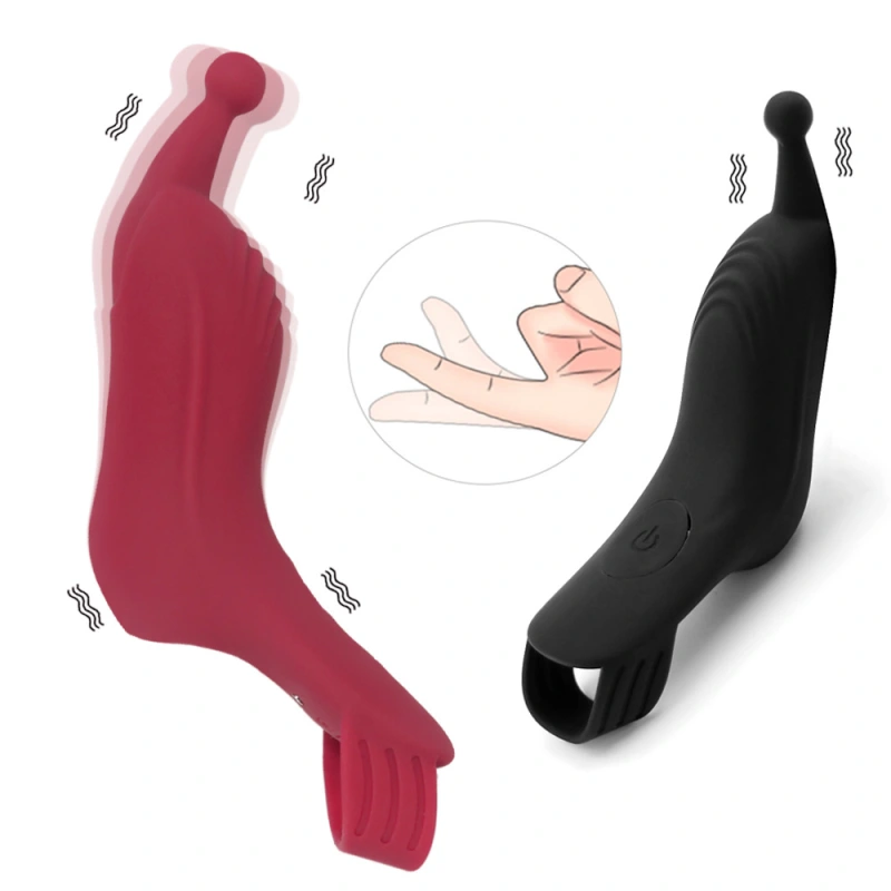 Rechargeable Finger Vibrator G-spot Clit Massager Stimulator Sex Toys for Women