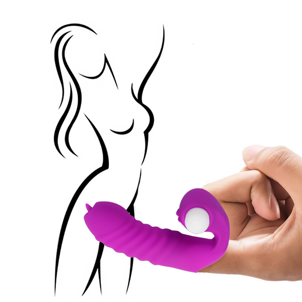 Sex Toy For Women Couple Finger Sleeve Vibrator Massager Clit G-spot Stimulator