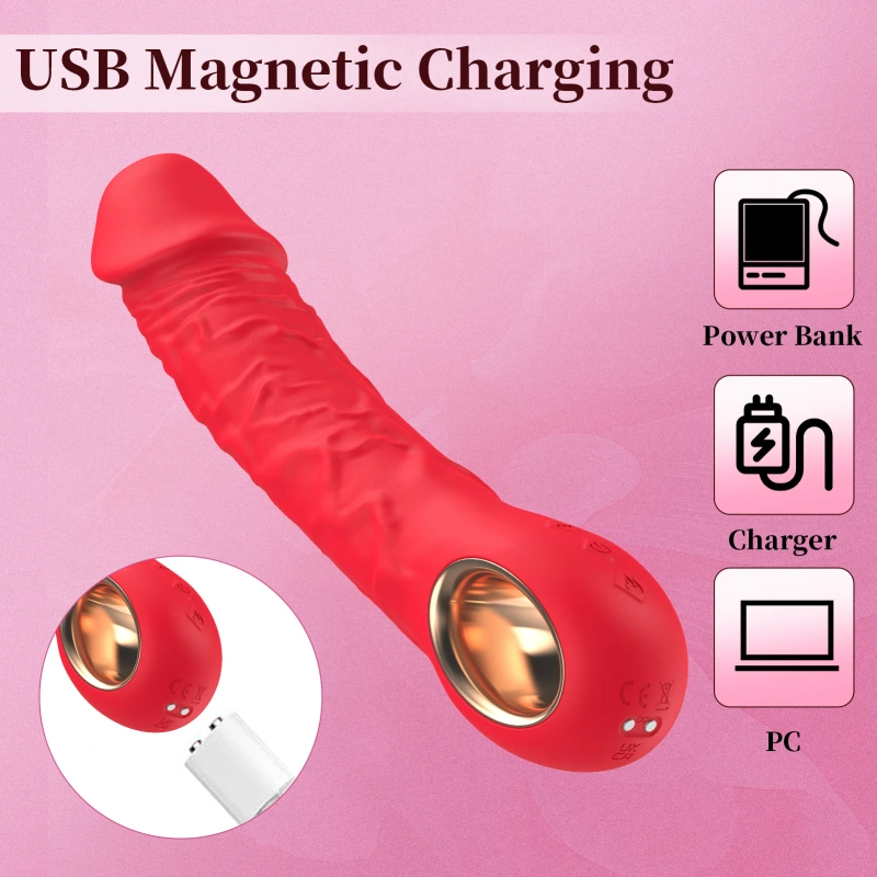 Realistic G Spot Vibrator Dildo Clit Massager Anal Stimulator Sex Toys for Women