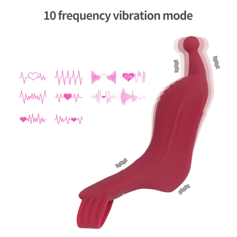 Rechargeable Finger Vibrator G-spot Clit Massager Stimulator Sex Toys for Women