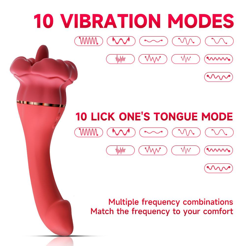 Pen Tongue Clit Licking Vibrator G-Spot Sucking Oral Massager Sex Toys For Women