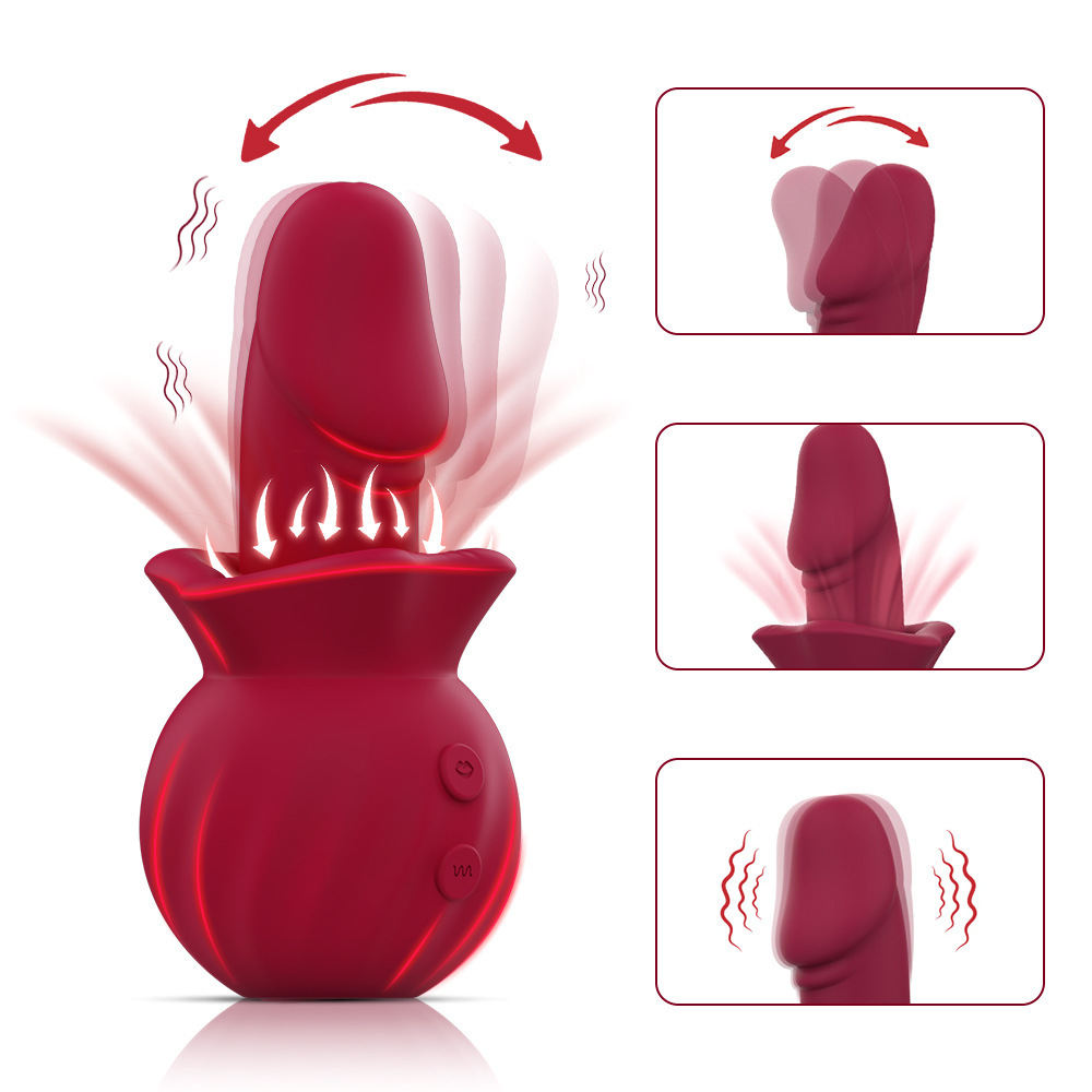 Oral Tongue Licking Massager Powerful Multi Speed Stimulator Rechargeable Women