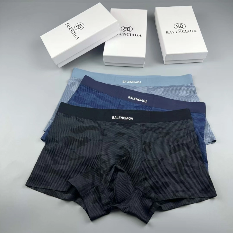 Men's Breathable Modal Microfiber Trunks Underwear Covered Band Multipack  3-piece underwear set