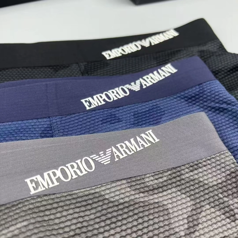 Men's Breathable Modal Microfiber Trunks Underwear Covered Band Multipack  3-piece underwear set