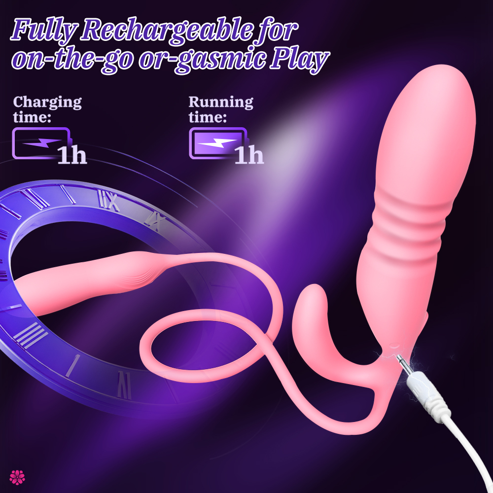 3 in 1 Dual  Vibrator Sucking Clitoral G-spot Sex Toy 10 Speed Waterproof