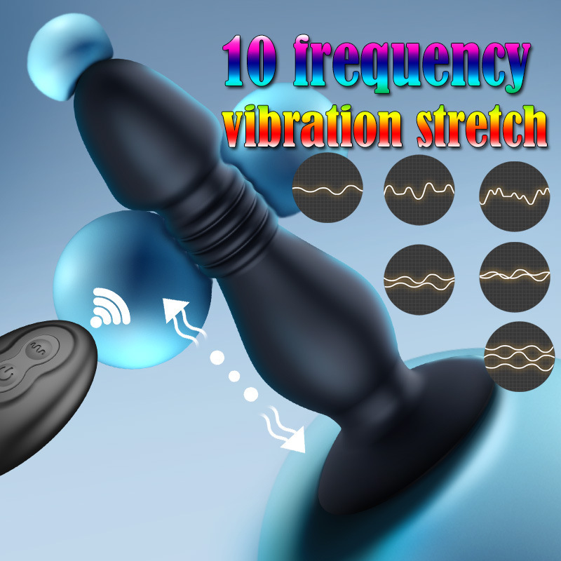 Thrusting Anal Butt Plug Dildo Vibrator Prostate Massager Sex Toys for Men Women