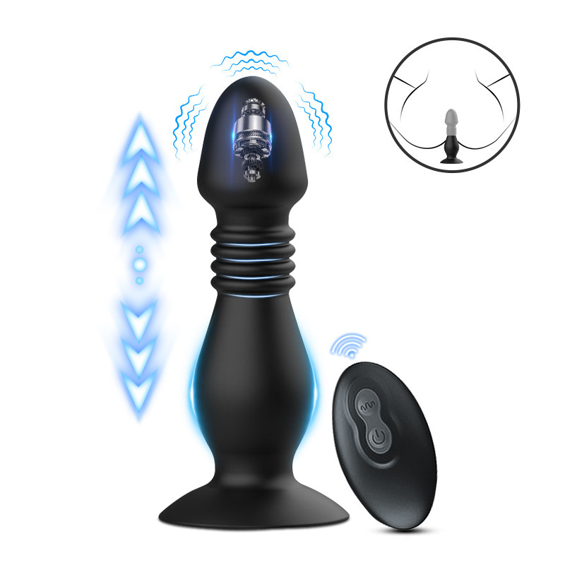 Thrusting Anal Butt Plug Dildo Vibrator Prostate Massager Sex Toys for Men Women