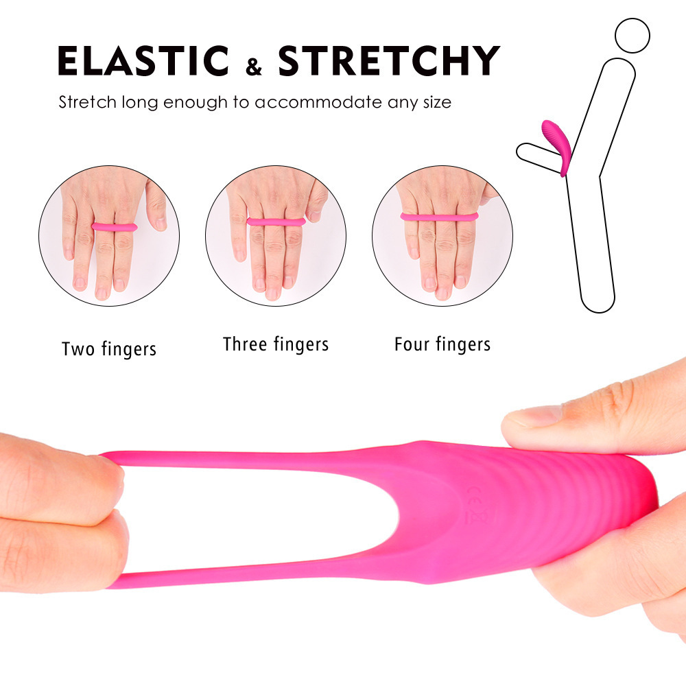 Men Penis Cock Ring Vibrator G-spot Dildo Massager Sex Toys For Women Couples