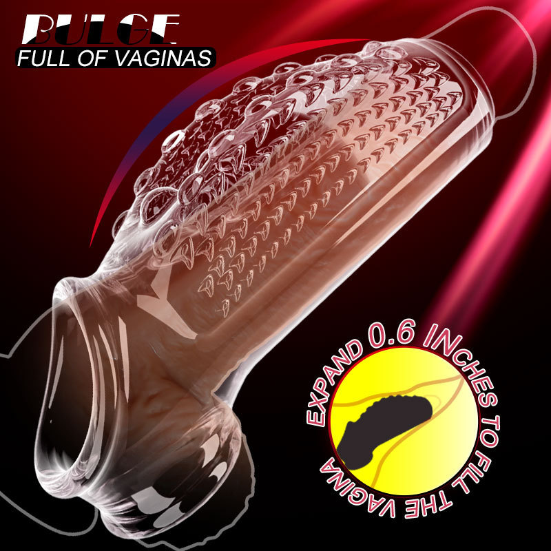 Penis Sleeve Cock Ring Girth Enhancer Extender Erection Sex Toys For Men Couples