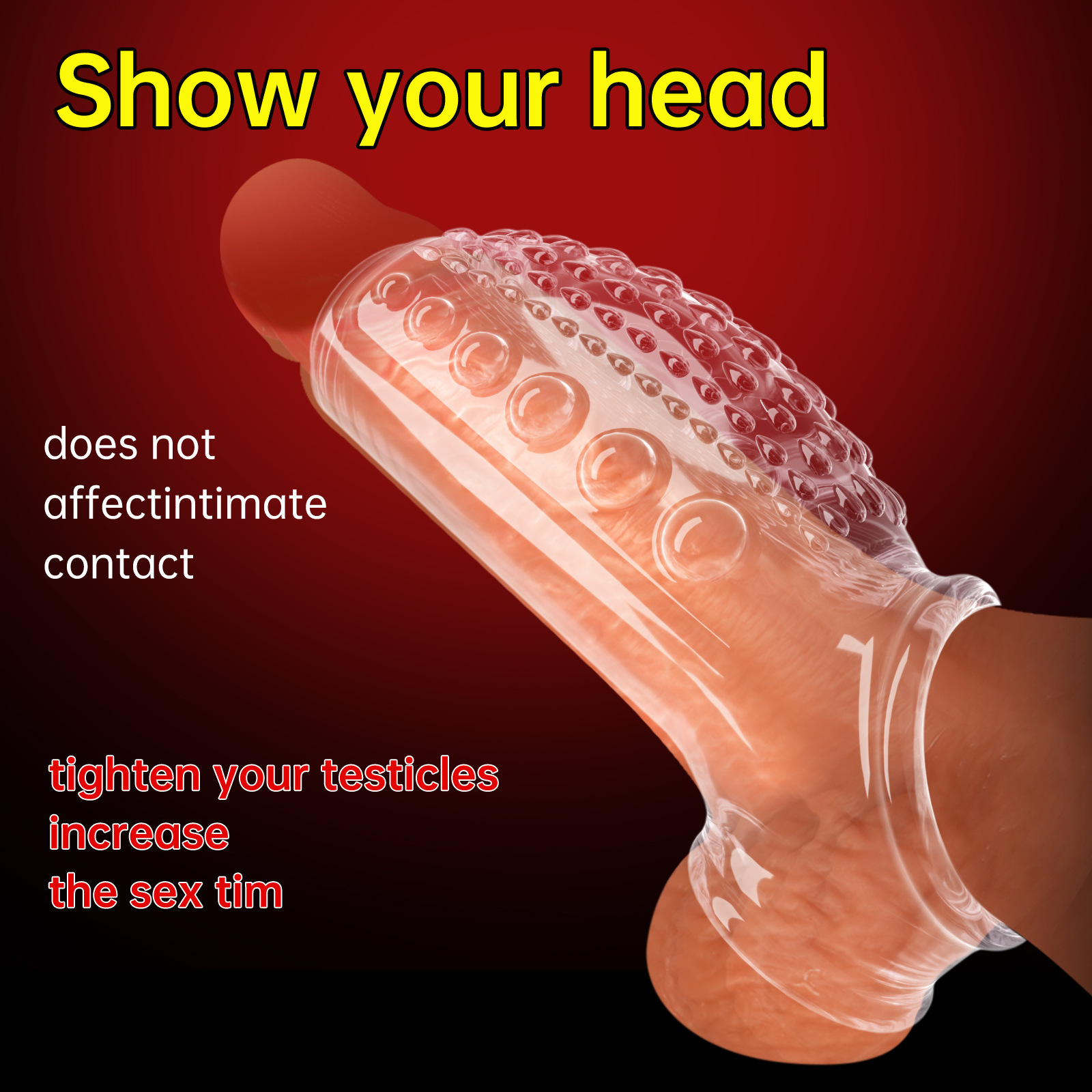Penis Sleeve Cock Ring Girth Enhancer Extender Erection Sex Toys For Men Couples