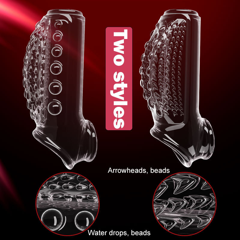 Penis Sleeve Cock Ring Girth Enhancer Extender Erection Sex Toys For Men Couples
