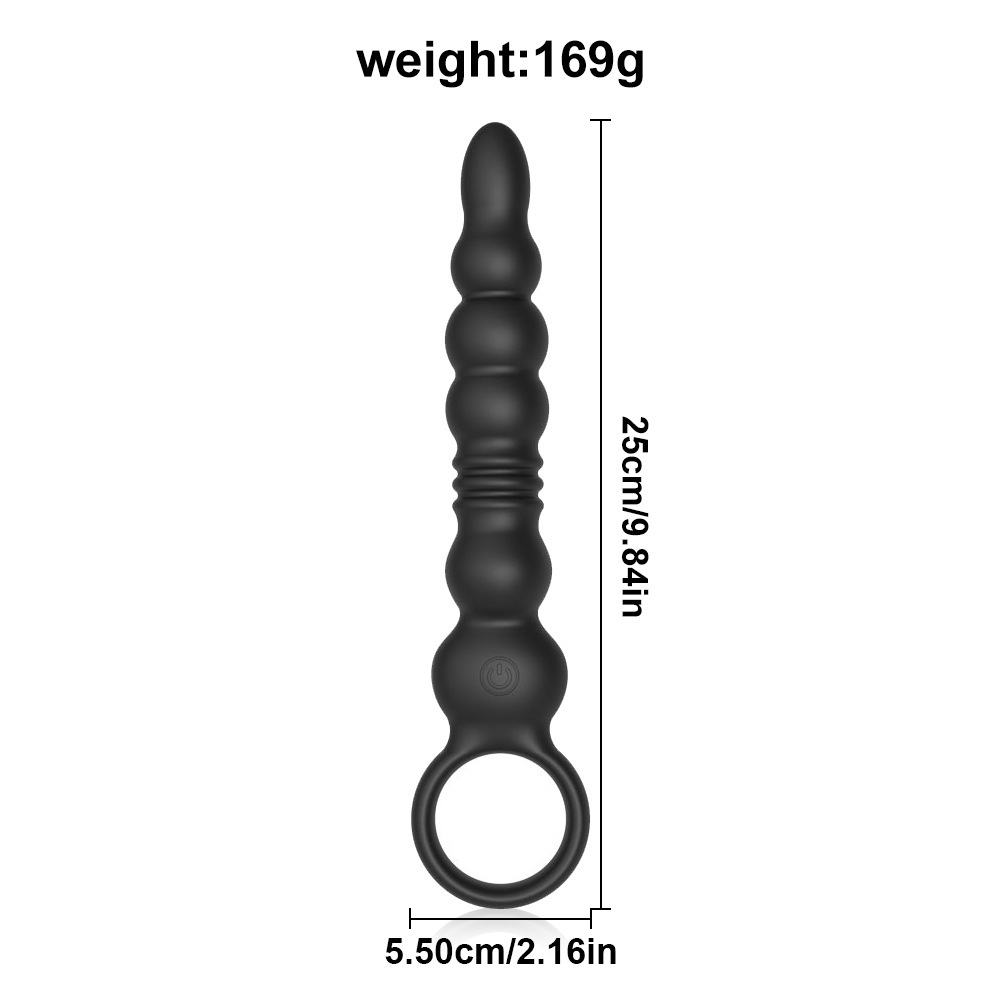 Long Smooth Silicone Anal Beads Butt Adult Toy Smooth Flexible Increasing Size