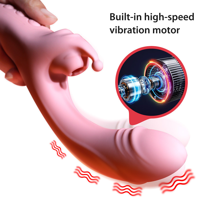 G-Spot Vibrator Dildo Clit Licking Tongue Oral Massager Adult Sex Toys for Women