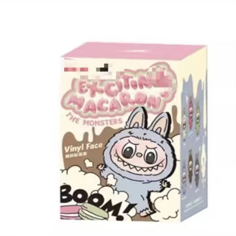 POP MART The Monsters - Tasty Macarons Vinyl Face Blind Box, Random Design Action Figures Collectible Toys Home Decorations