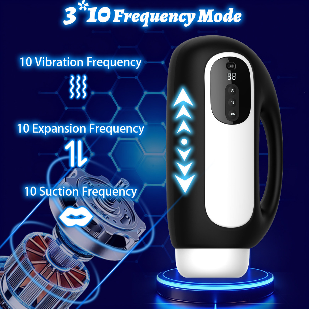 Male Masturbaters Automatic Handsfree Rotating Cup Thrusting Stroker Lubricants
