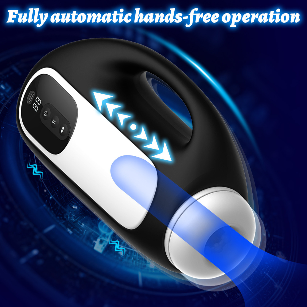 Male Masturbaters Automatic Handsfree Rotating Cup Thrusting Stroker Lubricants