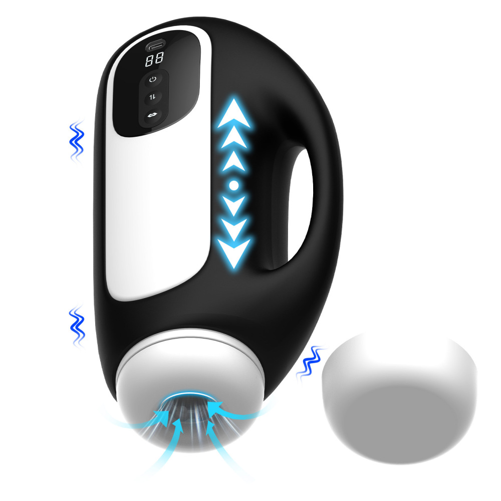 Male Masturbaters Automatic Handsfree Rotating Cup Thrusting Stroker Lubricants