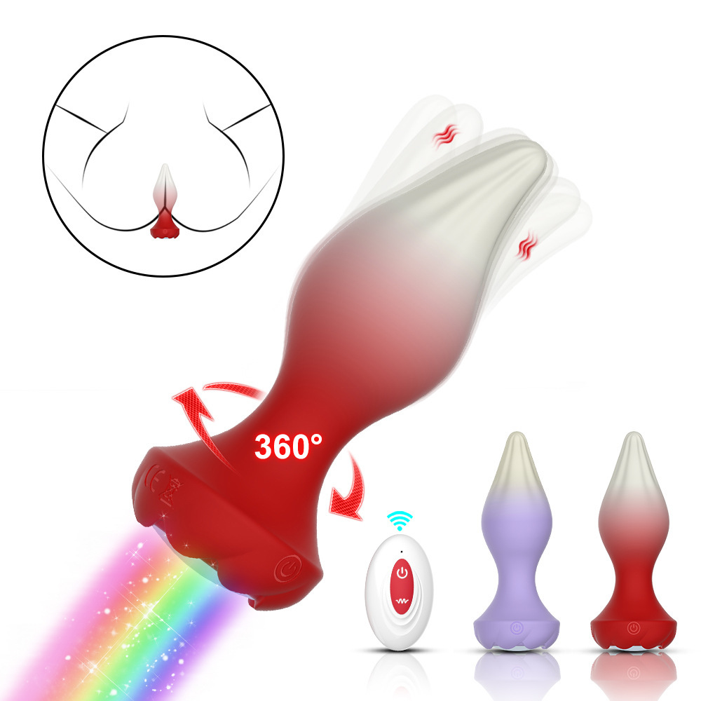 Adult Sex ToyS  Silicone Anal Plug Remote Control 10 Vibrating Butt Plug Men