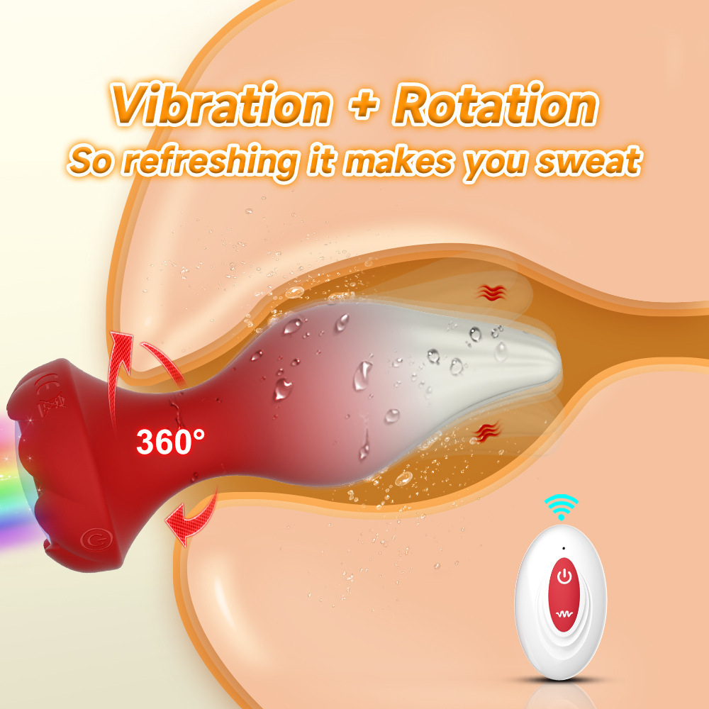 Adult Sex ToyS  Silicone Anal Plug Remote Control 10 Vibrating Butt Plug Men