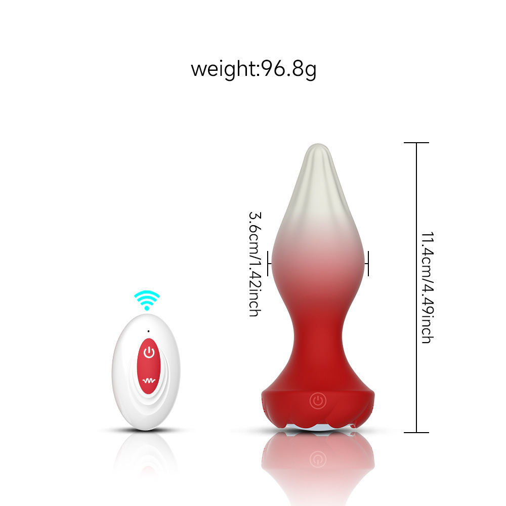 Adult Sex ToyS  Silicone Anal Plug Remote Control 10 Vibrating Butt Plug Men