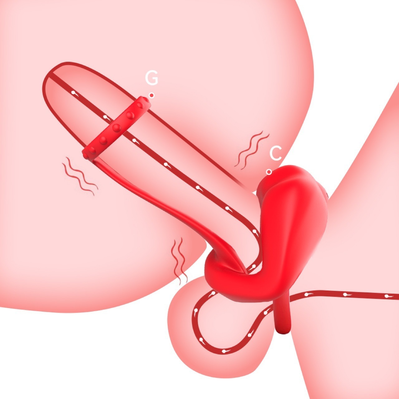 Penis Cock Ring Vibrating Testicle Stimulator Prostate Massager Sex Toys for Men