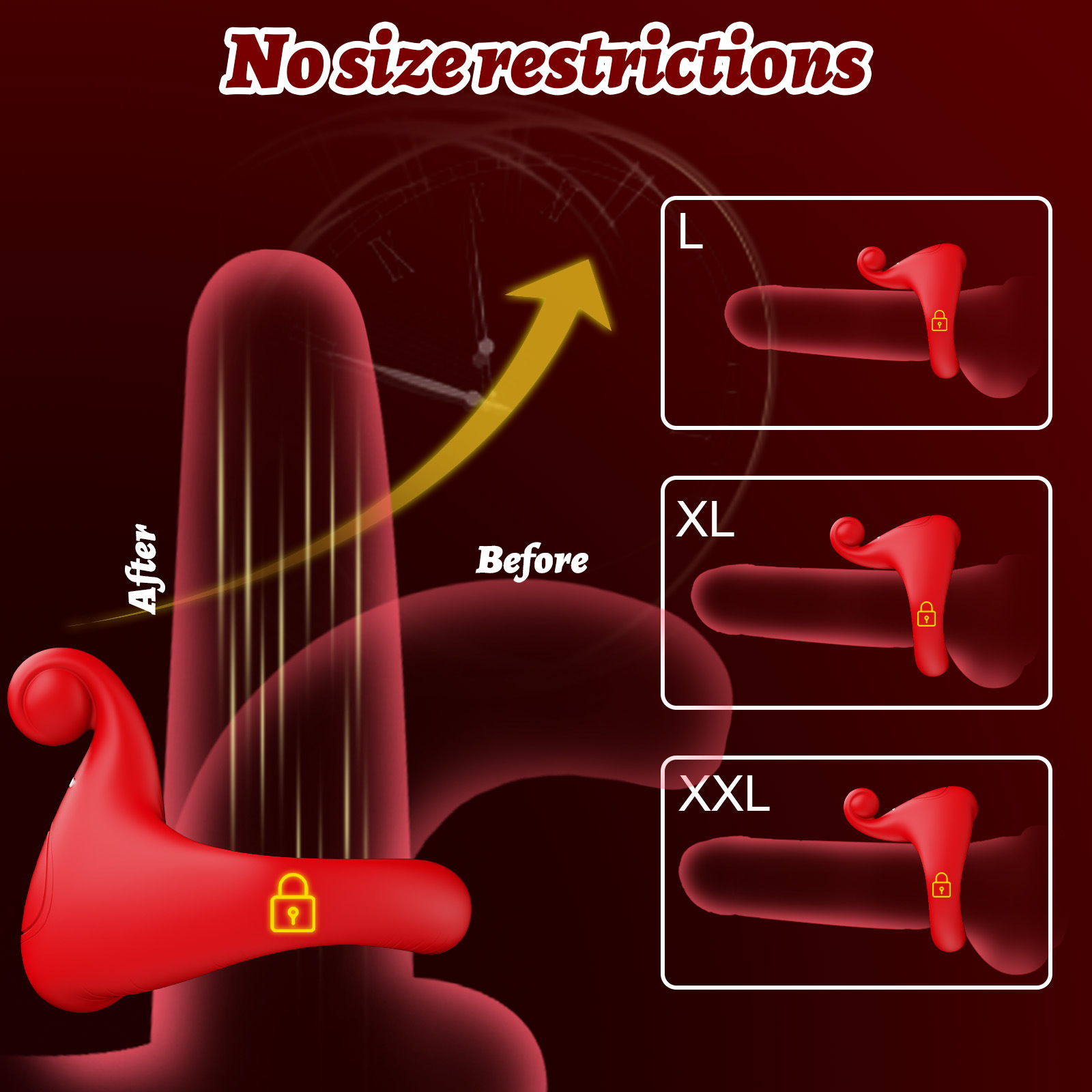 Vibrating Cock Ring Adult Sex Toys with Rose Clitoral Testicles Vibrator Couples