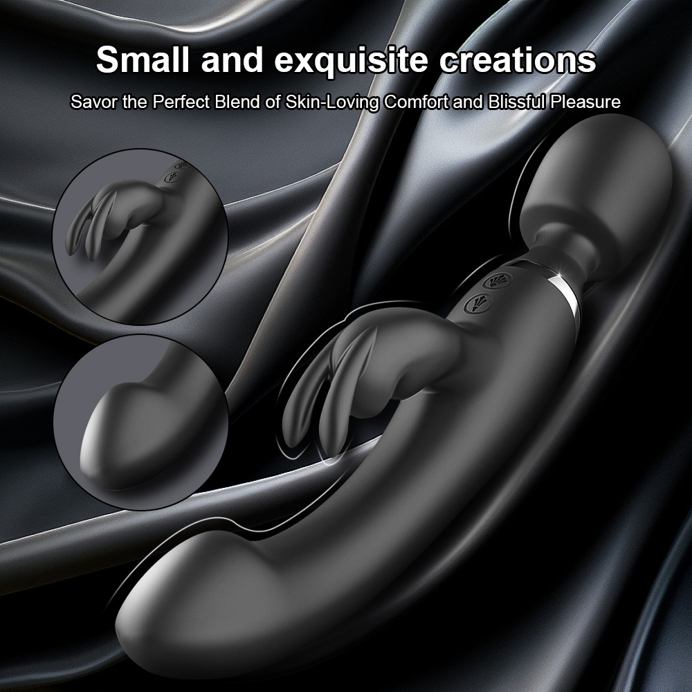 Rechargeable Dildo Vibrator Rabbit Clit G-spot Massager Wand Sex Toys Women BDSM