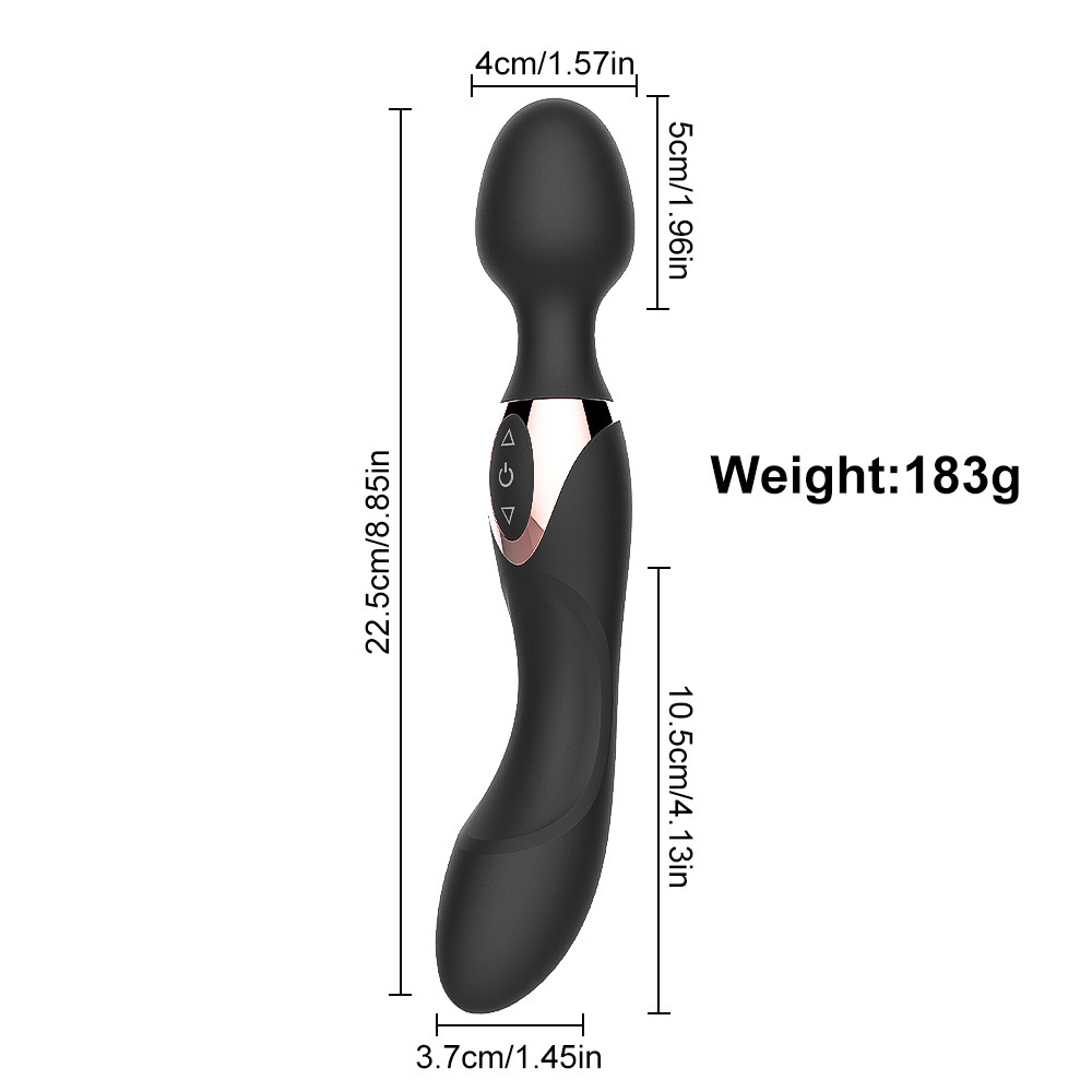 Dual Vibrator Dildo G-Spot Massage Wand Real Clit Stimulator Sex Toys for Women