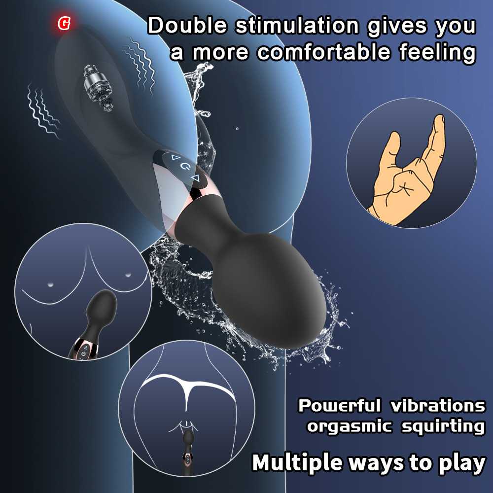 Dual Vibrator Dildo G-Spot Massage Wand Real Clit Stimulator Sex Toys for Women