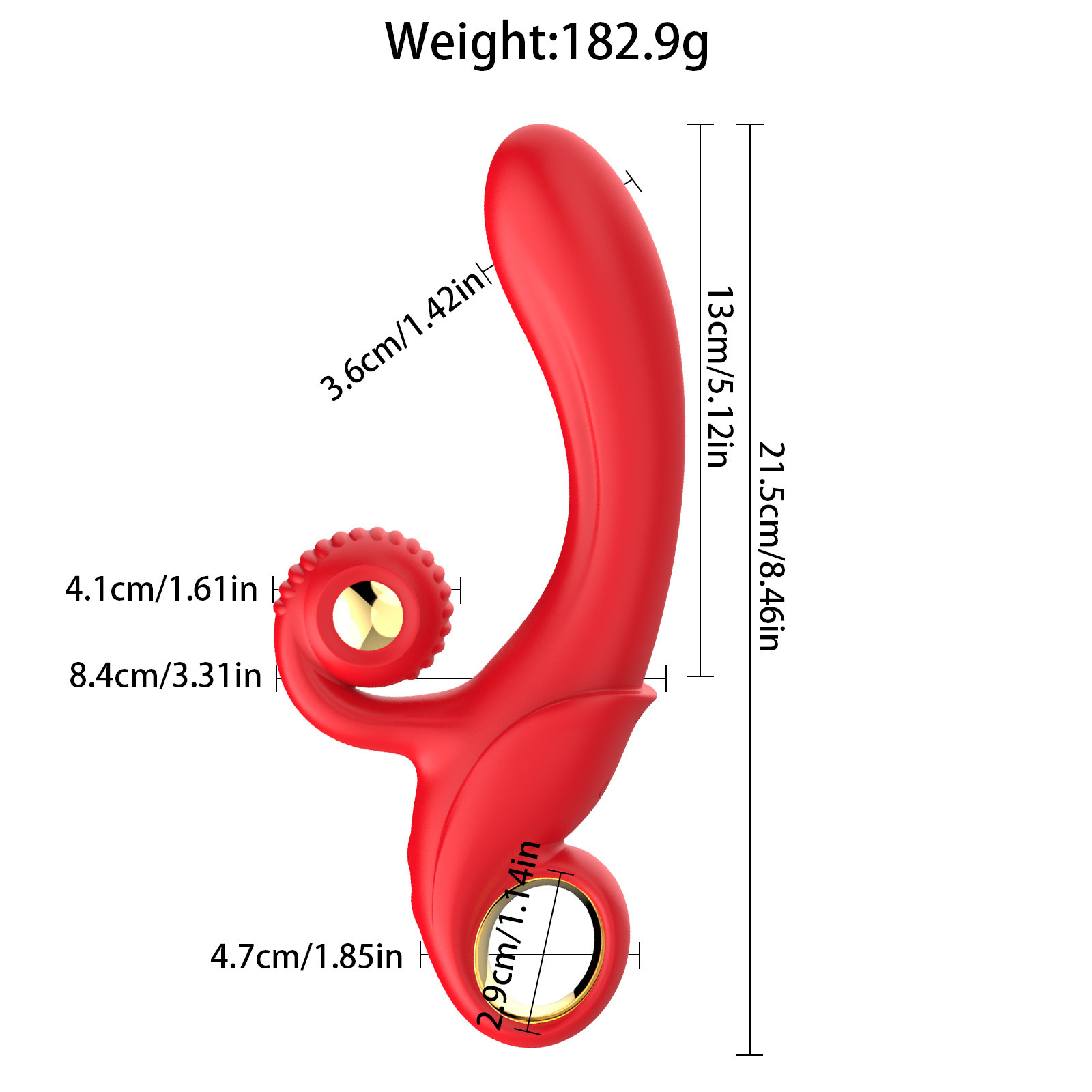 2IN1 G-Spot Vibrator Dildo Clit Licking Tongue Massager Adult Sex Toys For Women