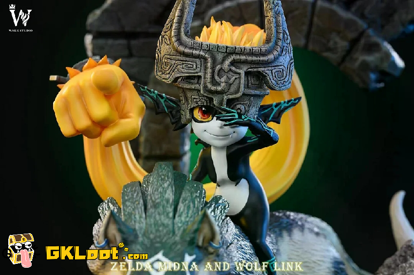 Wake Studio 1/4 The Legend of Zelda Wolf Link & Midna Statue,Wake Studio