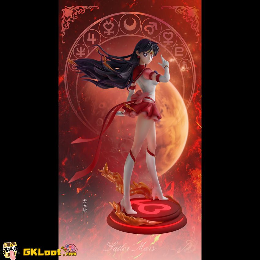 How Cute Studio 1/6 Sailor Moon Hino Rei Statue w/ LED