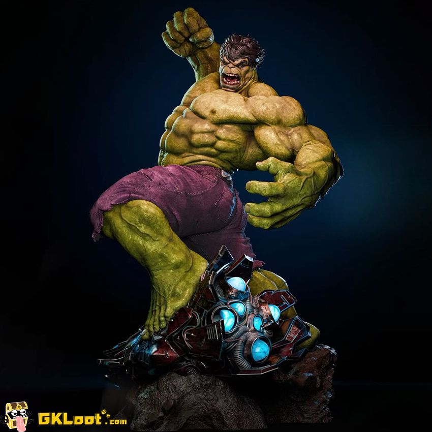 IRON & Jcollectionsph Studio 1/4 Marvel Comics Hulk Statue w/ LED