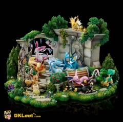 [Pre-Order] Moon Shadow Studio Pokémon Eevee Family Garden Scene Statue