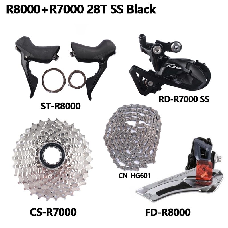 Shimano 105 Ultegra R7000 R8000 Groupset 2x11s Road Bike Bicycle Set CS 12-25T/11-28T/11-30T/11-32T/11-34T Upgrade From 5800