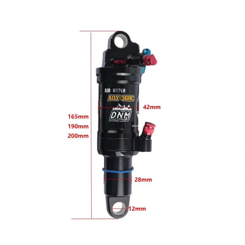 New DNM AOY-38RC AOY-36RC Mountain Bike Bicycle MTB Air Rear Shock With Lockout 165 190 200 210mm
