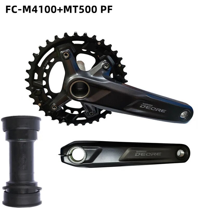 SHIMANO DEORE FC M4100 Crankset 170mm 175mm 36T-26T 2x10 Speed MTB Bicycle Wide Range 170mm 175mm Crankarm 36T 26T Chainring