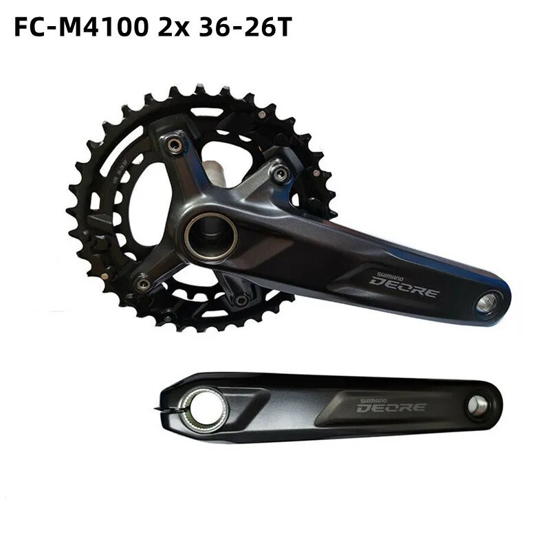 SHIMANO DEORE FC M4100 Crankset 170mm 175mm 36T-26T 2x10 Speed MTB Bicycle Wide Range 170mm 175mm Crankarm 36T 26T Chainring