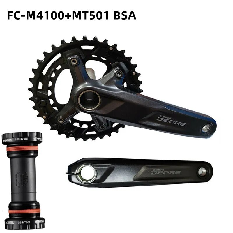 SHIMANO DEORE FC M4100 Crankset 170mm 175mm 36T-26T 2x10 Speed MTB Bicycle Wide Range 170mm 175mm Crankarm 36T 26T Chainring