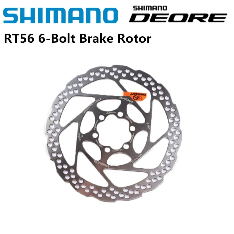 Shimano Deore RT56 RT26 160mm 180mm 6 Bolt Brake Disc  Mountain Bike Bicycle Rotor SM-RT56 M6000 MTB Bike Brake Disc 160MM 180MM