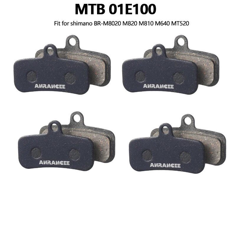 4Pairs Anrancee 01B100 01D100 Resin Disc Brake Pads Bicycle Pads Suitable For Shimano BR M375 M415 M446 MT200 RS505 R7070 R8070
