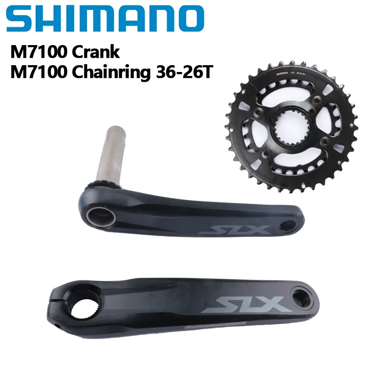 SHIMANO SLX M7100 M7120 Crankset 12S MTB Bike 170mm 175mm Chainwheel M8100 30T 32T 34T 36-26T BB MT801 BSA PA M7100 Crankset