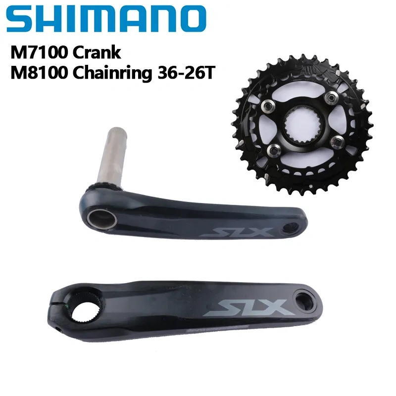SHIMANO SLX M7100 M7120 Crankset 12S MTB Bike 170mm 175mm Chainwheel M8100 30T 32T 34T 36-26T BB MT801 BSA PA M7100 Crankset