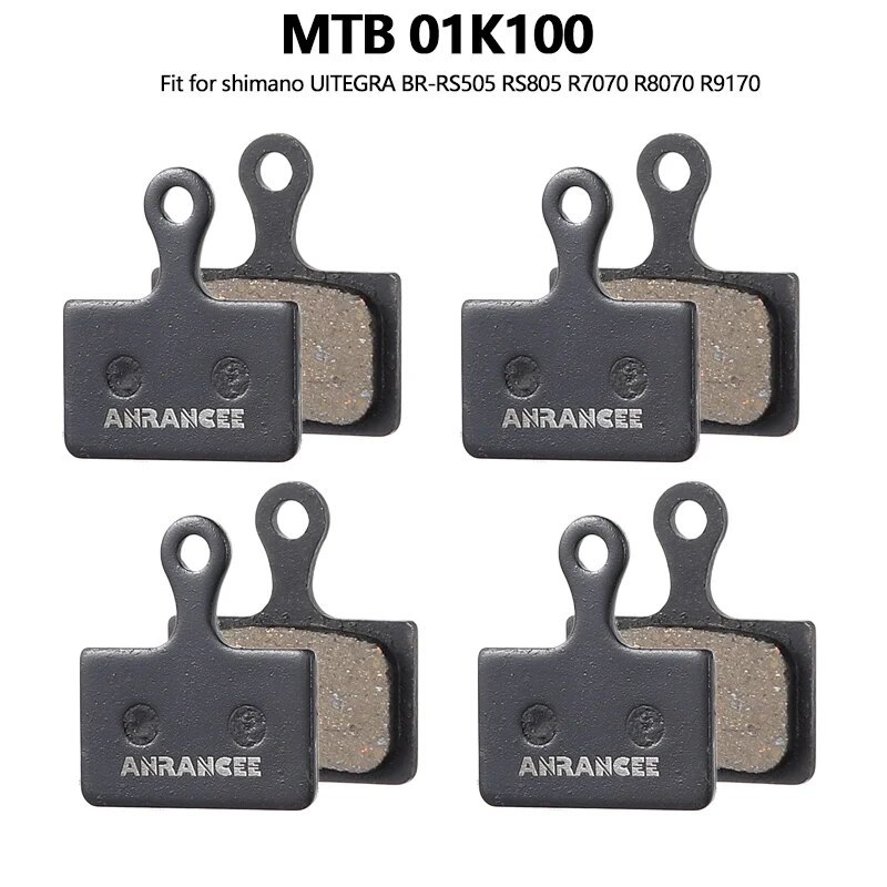4Pairs Anrancee 01B100 01D100 Resin Disc Brake Pads Bicycle Pads Suitable For Shimano BR M375 M415 M446 MT200 RS505 R7070 R8070