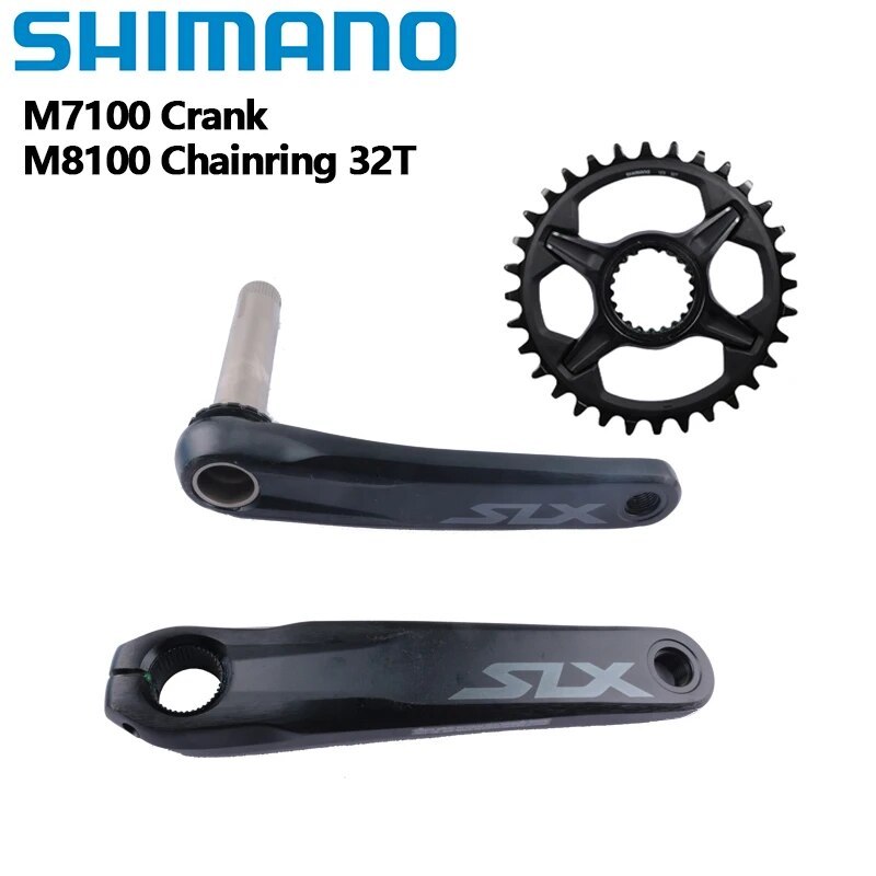 SHIMANO SLX M7100 M7120 Crankset 12S MTB Bike 170mm 175mm Chainwheel M8100 30T 32T 34T 36-26T BB MT801 BSA PA M7100 Crankset