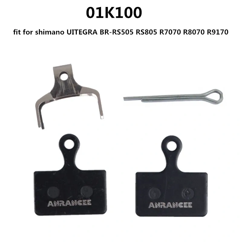4Pairs Anrancee 01B100 01D100 Resin Disc Brake Pads Bicycle Pads Suitable For Shimano BR M375 M415 M446 MT200 RS505 R7070 R8070