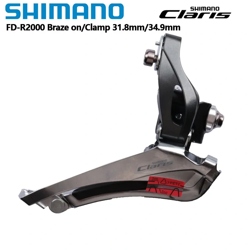Shimano Claris R2000 Front Derailleur Road Bike Bicycle 2x8 Speed Braze on / Clamp 31.8mm Clamp 34.9mm Include 31.8 Adapter