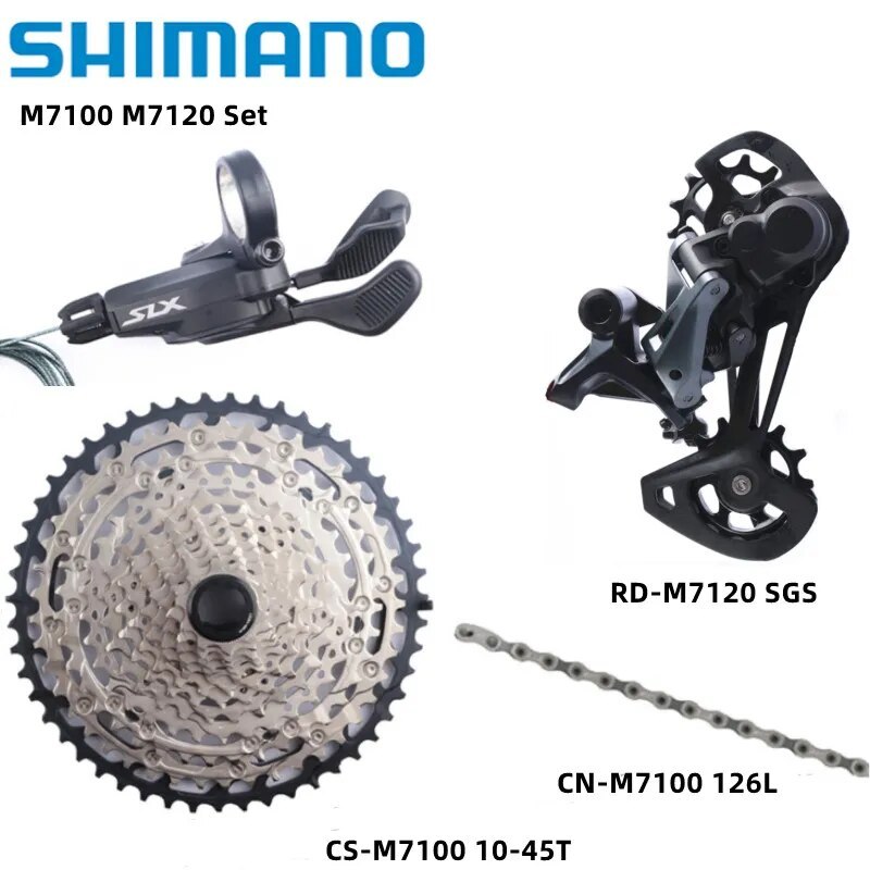SHIMANO SLX M7100 12 Speed 10-51T SL RD CS CN M7100 Shifter Rear Derailleur Cassette Chain RD M6100 M7100 M7120 Groupset